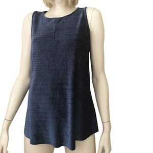 NORDSTROM FOURTEENTH PLACE Hi-Low Ribbed Stretch Velvet Top Tank Tunic Oversized